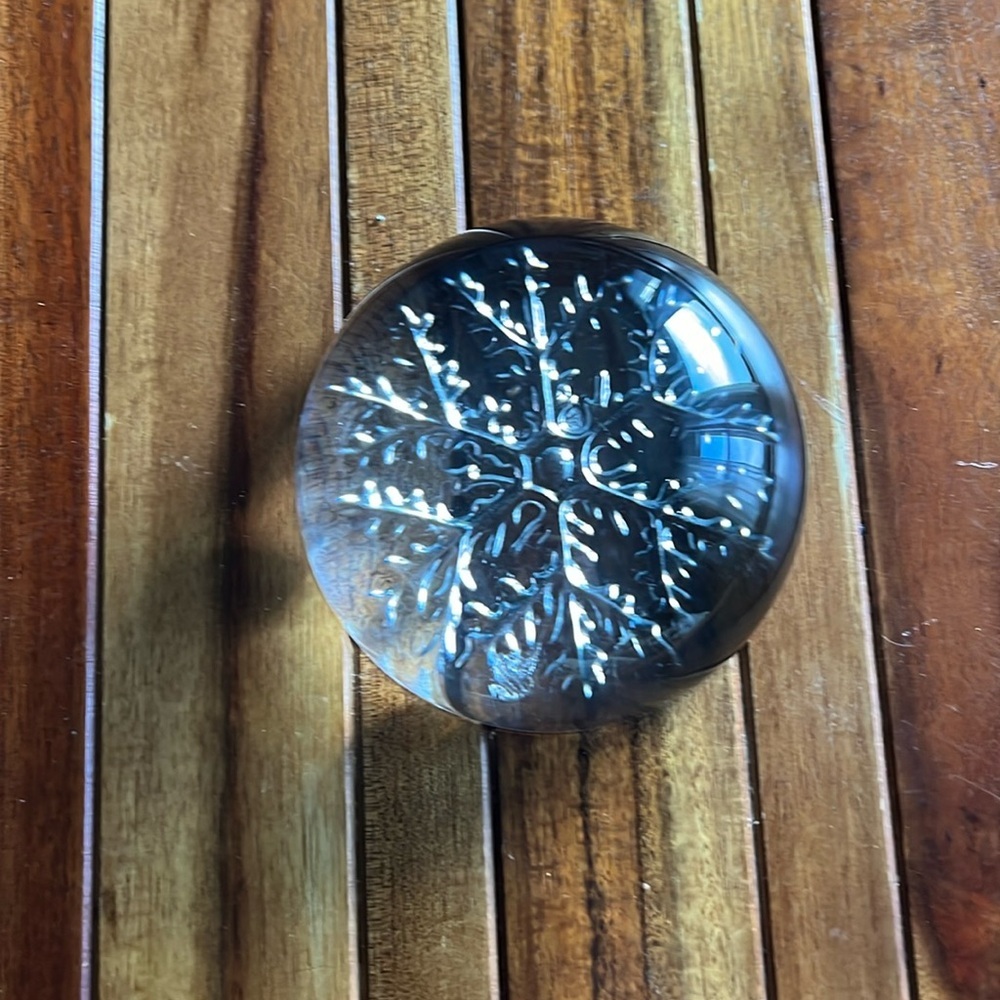 Clear. Snowflake paperweight​